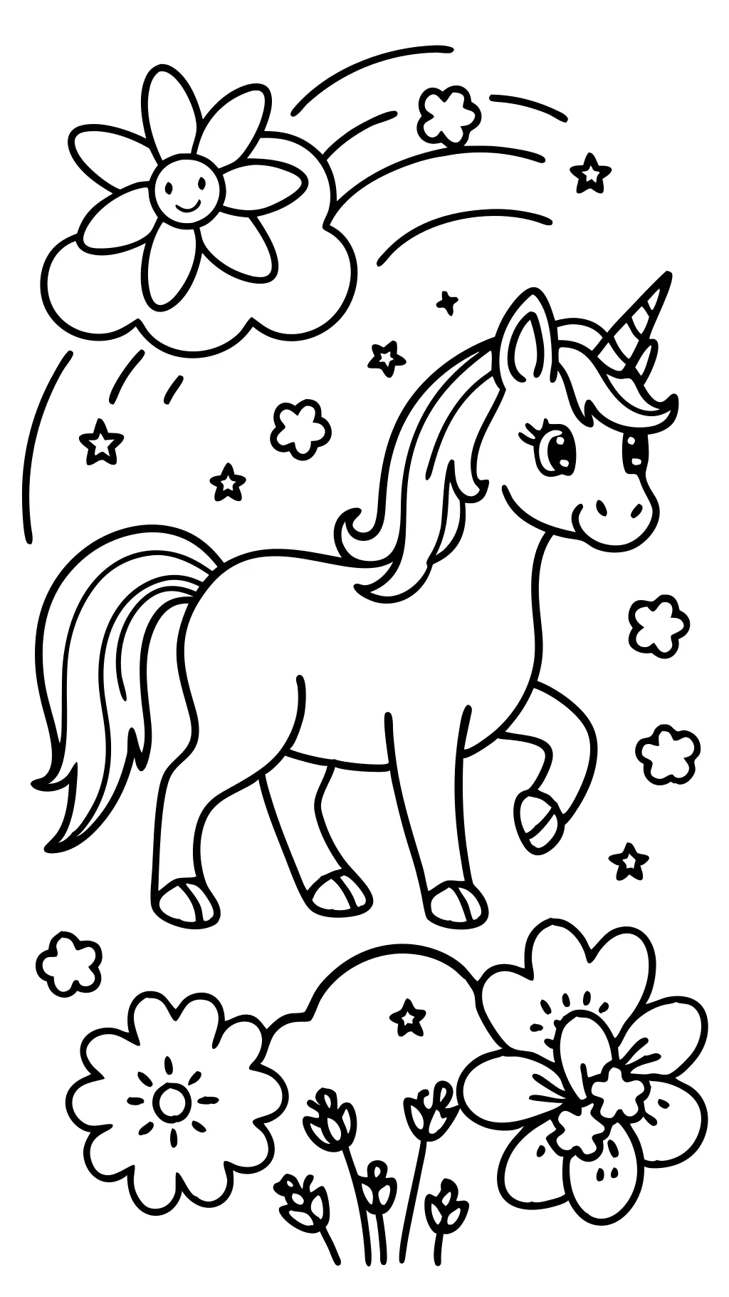 Páginas para colorear de unicornios para imprimir